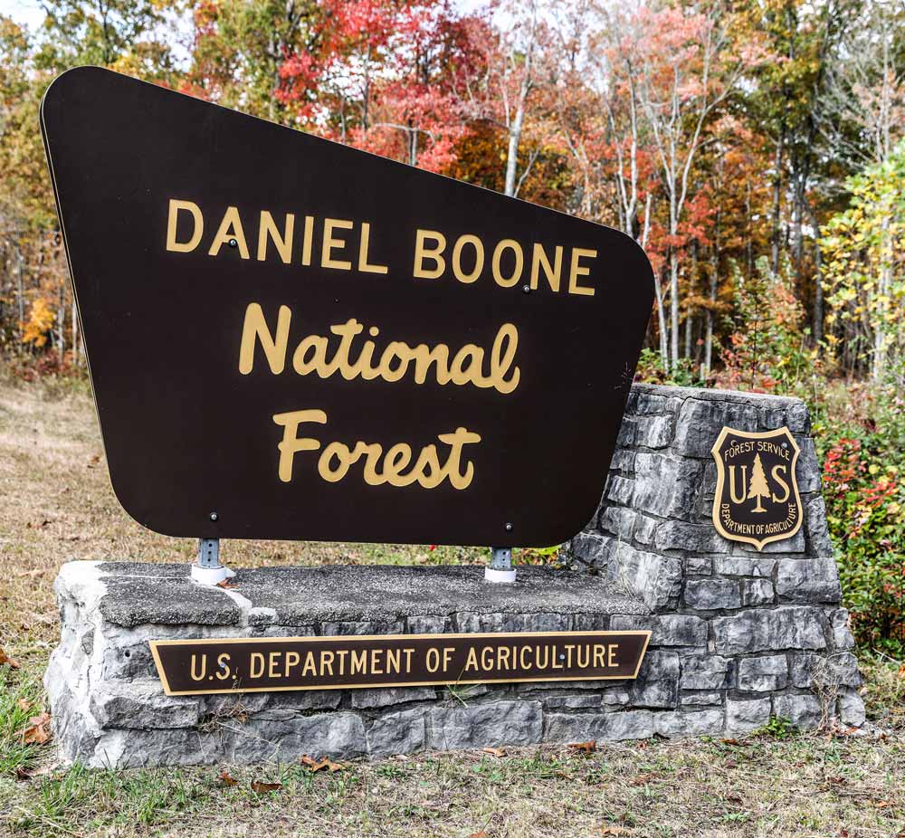 Daniel Boone National Forest sign
