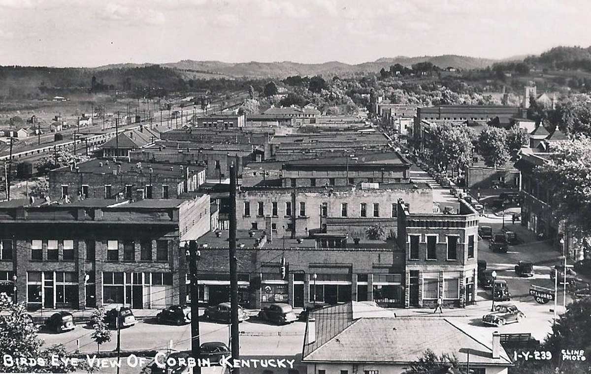 Old Black & White Photo of Corbin, KY