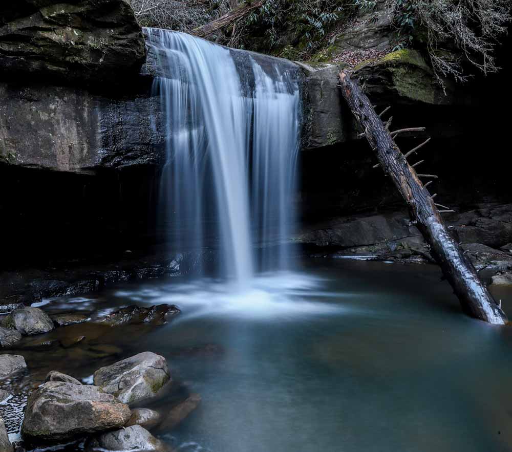 Waterfall in the evening